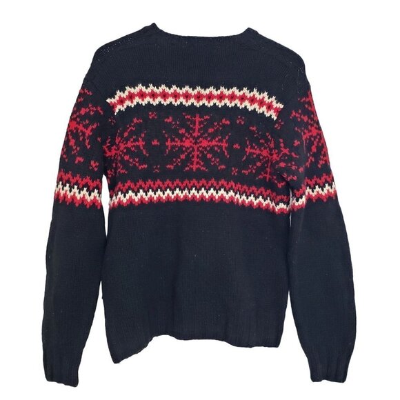 J Crew Handknit Lambswool Sweater Vintage Y2K Winter Pullover Womens Sz Large - Picture 7 of 9